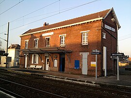 The railway station building in Sin-le-Noble