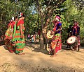 Baha Porob dance , festival of prosperity, colour and new year . Santhal Tribes of Jharkhand