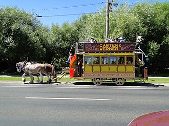 Ballarat horse tram on 125th anniversary of the opening, 26 December 2012 Ballarat horse tram.JPG