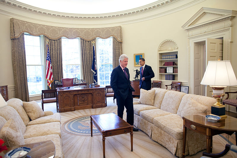 File:Barack Obama and Bill Clinton in the Oval Office.jpg