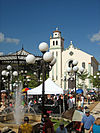 Parish and main town square during the artisanal fair.