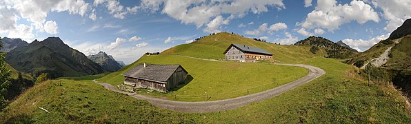 Sennalpe Batzen and Alpe Batzen in Schröcken, Bregenzerwald, Vorarlberg