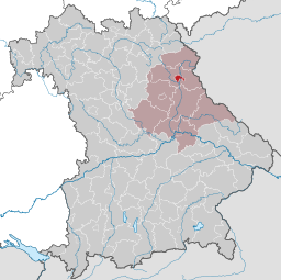 Läget för Weiden in der Oberpfalz i Bayern