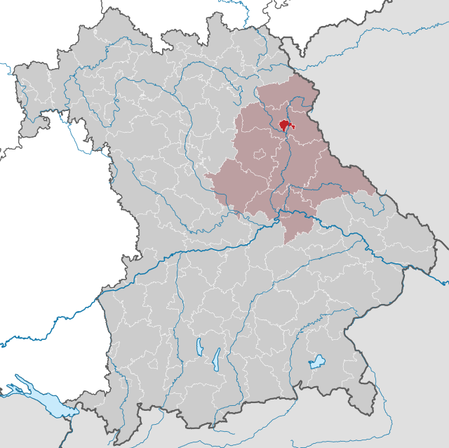 Poziția localității Weiden in der Oberpfalz