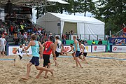 Deutsch: Beachhandball Europameisterschaften 2019 (Beach handball Euro); Tag 6: 7. Juli 2019 – Männerfinale, Dänemark-Norwegen 2:0 (25:18, 19:16) English: Beach handball Euro; Day 6: 7 July 2019 – Men's Final – Denmark-Norway 2:0 (25:18, 19:16)