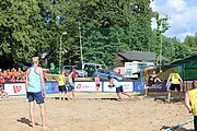 Deutsch: Beachhandball Europameisterschaften 2019 (Beach handball Euro); Tag 1: 2. Juli 2019 – Männer, Vorrunde Gruppe A, Deutschland-Norwegen 2:0 (22:14, 22:20) English: Beach handball Euro; Day 1: 2 July 2019 – Men Preliminary Round Group A – Germany-Norway 2:0 (22:14, 22:20)