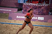 Deutsch: Beachhandball bei den Olympischen Jugendspielen 2018; Tag 5, 10. November 2018; Mädchen, Hauptrunde - Chinese Taipei (Taiwan)-Niederlande 1:2 English: Beach handball at the 2018 Summer Youth Olympics at 11 October 2018 – Girls Main Round – Chinese Taipei (Taiwan)-Netherlands 1:2