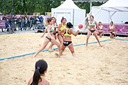 Deutsch: Beachhandball bei den Olympischen Jugendspielen 2018; Tag 5, 10. November 2018; Mädchen, Hauptrunde - Chinese Taipei (Taiwan)-Paraguay 2:0 English: Beach handball at the 2018 Summer Youth Olympics at 11 October 2018 – Girls Main Round – Chinese Taipei (Taiwan)-Paraguay 2:0