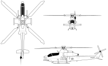 Три проекции Белл AH-1Z «Вайпер»