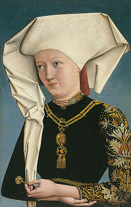 Bildnis einer Dame mit dem Schwanenorden, unbekannter deutscher Maler (1490)
