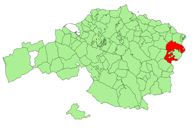 Localização do município de Marquina-Jeméin na Biscaia