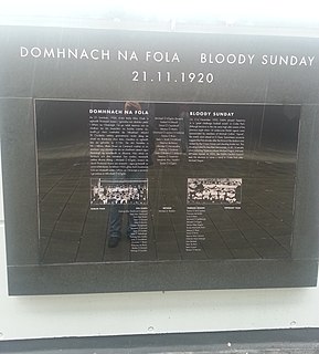 <span class="mw-page-title-main">Bloody Sunday (1920)</span> Day of violence in Dublin on 21 November 1920