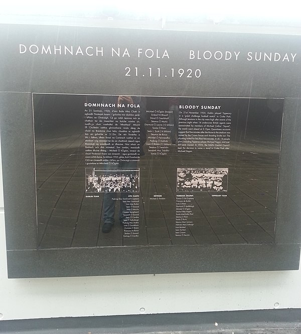 Bloody Sunday remembrance plaque at Croke Park