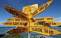 Signpost at Stirling Point, Bluff.