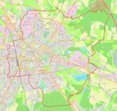 Mapa konturowa Bourg-en-Bresse, po lewej znajduje się punkt z opisem „Bourg-en-Bresse”