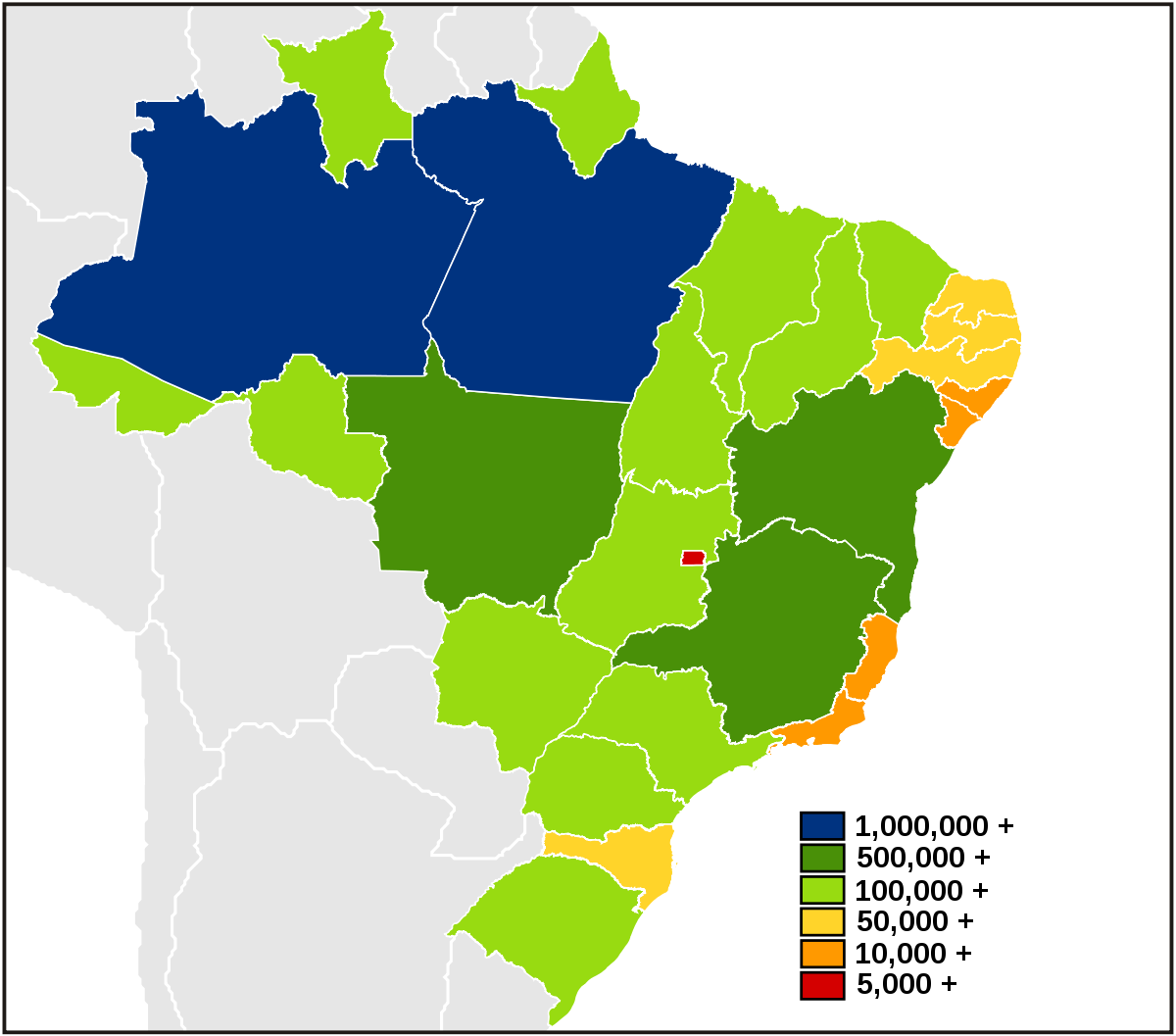 Qual o menor estado do brasil em extensão territorial Lista De Unidades Federativas Do Brasil Por Area Wikipedia A Enciclopedia Livre