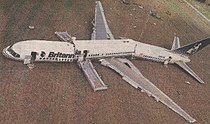 Wreckage of G-BYAG Britannia Airways Flight 226A wreckage.jpg