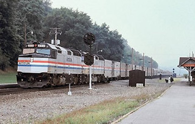 The Amtrak Broadway Limited at Lewistown in 1991