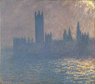 Claude Monet, Houses of Parliament Sunlight Effect (Le Parlement effet de soleil), 1903
