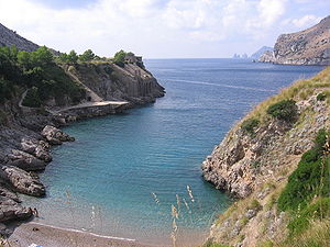 Bay at the Gulf of Salerno, Italy Bucht am Golf von Neapel.jpg