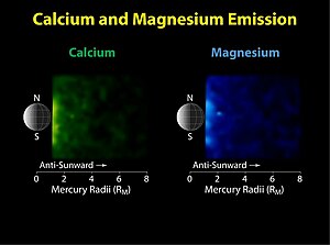 Меркур: Физичке карактеристике и унутрашња структура, Површинска геологија, Физичке карактеристике површине и егзосфера