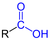 General structure of the carboxylic acids