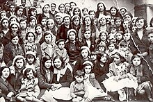 women, adolescent girls and children from Carlist circulo Carlist women, girls and children from Villava (Navarre).jpg