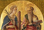 Carlo Crivelli, Saint Catherine of Alexandria and Girolamo (1470)
