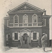 A 1905 postcard of Carpenters' Hall Carpenters' Hall, Philadelphia PA.jpg