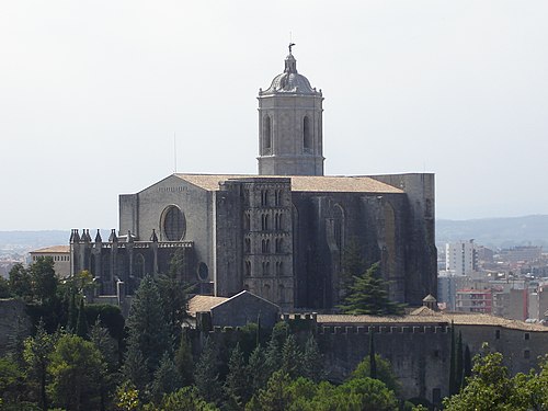 English: Cathedral seen from Montjuïc.