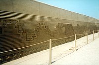 wall in Chan Chan Capital of Chimu culture