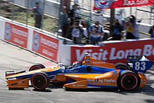 Charlie Kimball at the 2012 Toyota Grand Prix of Long Beach. Charlie Kimball LBGP 2012.jpg