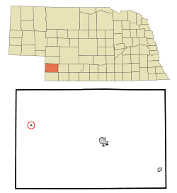 Chase County Nebraska Incorporated and Unincorporated areas Lamar Highlighted.svg