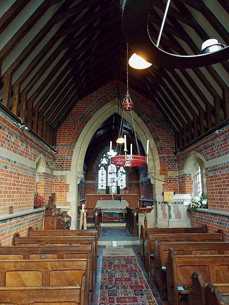 File:Church of the Holy Trinity - interior nave & chancel arch - East Grimstead, Wiltshire, England.jpg