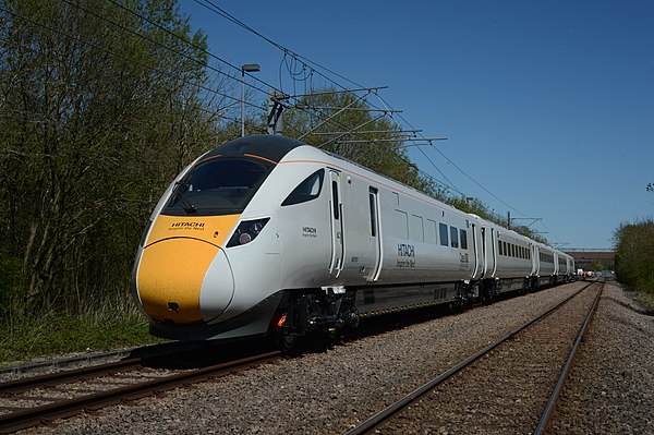 British Rail Class 800 undergoing dynamic testing at Old Dalby, 2015