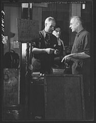 Claude Buchter (left), foreman in the machine screw department