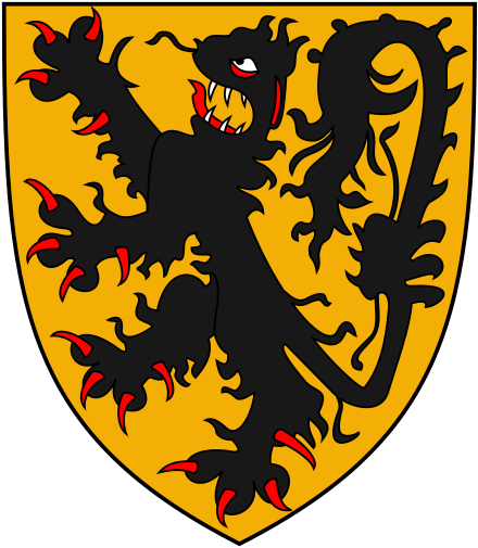 The coat of arms of the Counts of Flanders is an early example of heraldry, dating back to at least 1224. The vast majority of armorial bearings from the early days of heraldry use only one colour and one metal, which would lead later heraldists to ponder the possibility that there was an unspoken rule regarding the use of tinctures.