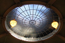 The oculus at the top of the hall's dome Conhall ceiling.jpg