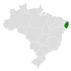 Distribución geográfica del jejenero cearense.