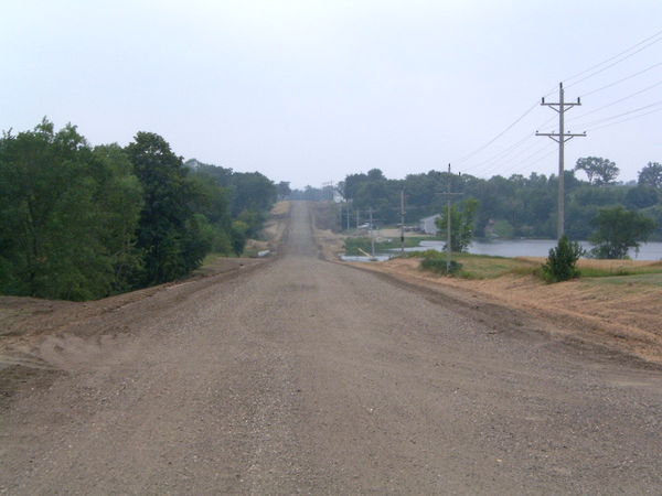 A country road in Becker County in summer