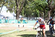 Deutsch: Radsport bei den Olympischen Jugendspielen 2018 Tag 10, 16. Oktober 2018 - Combined Criterium – XCC Qualifikation weiblich English: Cycling at the 2018 Summer Youth Olympics – Women's Combined Criterium – XCC Qualification on 16 October 2018.