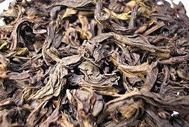 Da Hong Pao Oolong theeblad close.jpg