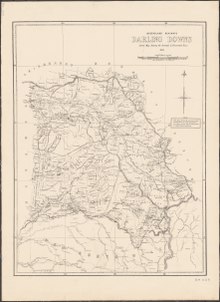 1883 map of the Darling Downs showing pastoral runs