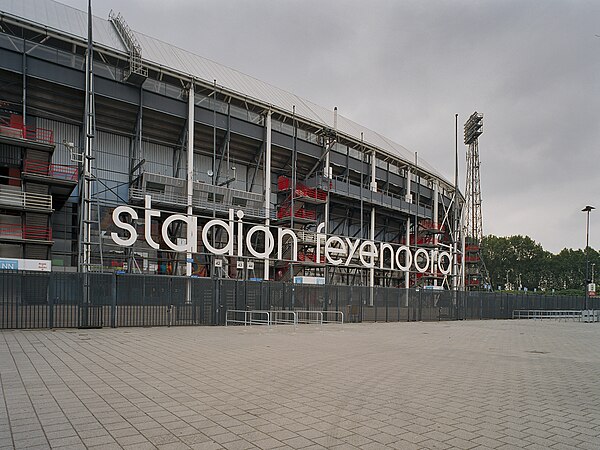 Outside the stadium