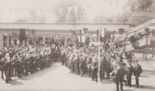 The opening ceremony of the new station in 1899 from the Bromsgrove & Droitwich Messenger 10 June 1899