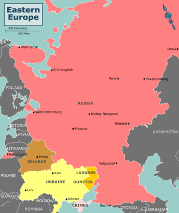 tourist map of eastern europe