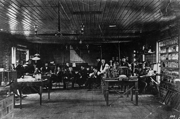 Edison's Menlo Park Lab in 1880