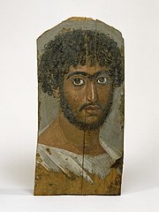 2nd-century mummy portrait from er-Rubayat (Walters Art Museum)