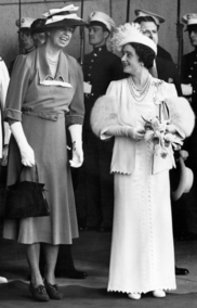 Eleanor Roosevelt and Queen Elizabeth in Washington, D.C., 1939.
