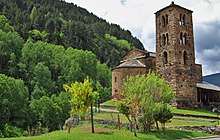 Sant Joan de Caselles church, dating from the 11th century, part of the Andorran Romanesque heritage Esglesia de Sant Joan de Caselles - 7.jpg